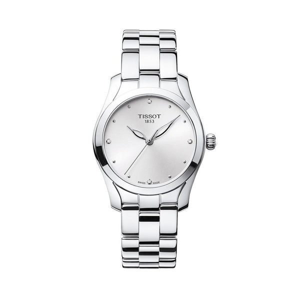 Tissot Women's T1122101103600 T-Wave Diamond Stainless Steel Watch