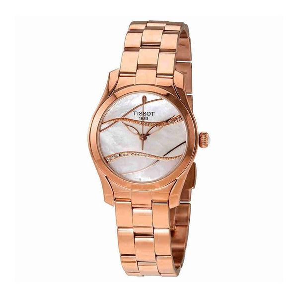 Tissot Women's T1122103311100 T-Wave Diamond Rose-Tone Stainless Steel Watch