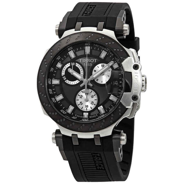 Tissot Men's T1154172706100 T-Race Chronograph Black Silicone Watch