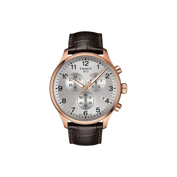 Tissot Men's T1166173603700 Classic Chronograph Brown Leather Watch