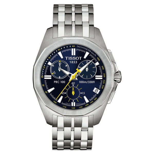 Tissot Men's T22168641 PRC 100 Chronograph Stainless Steel Watch