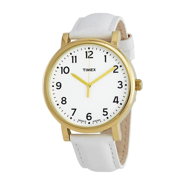 Timex Women's T2P170 Originals Classic White Leather Watch