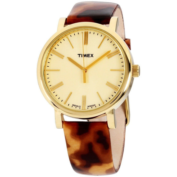 Timex Women's T2P237NI Originals Brown Plastic Watch