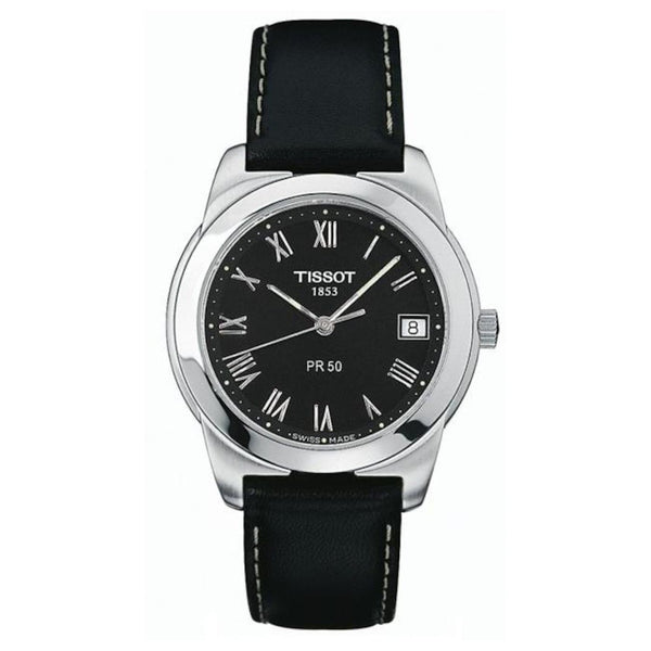 Tissot Men's T34142153 Classic PR50 Black Leather Watch