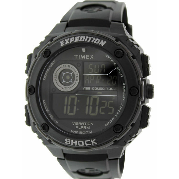 Timex Men's T49983 Expedition Vibe Shock Black Silicone Watch