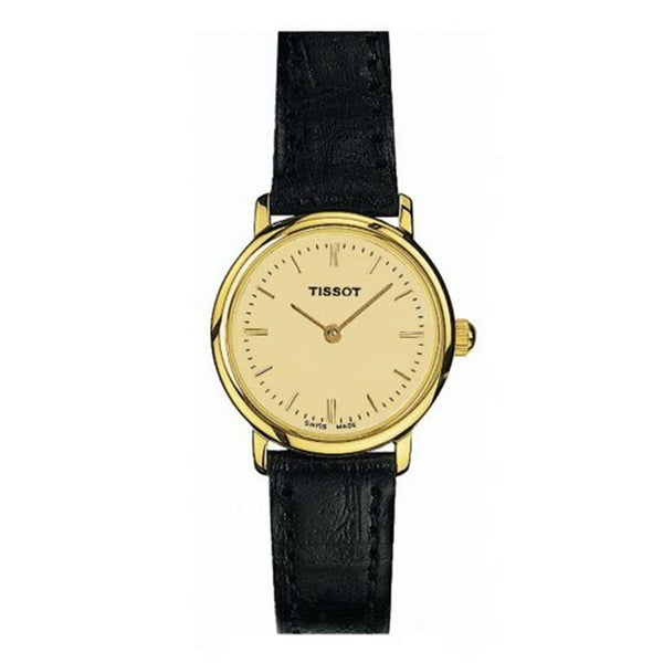 Tissot Women's T57612121 T-Classic Black Leather Watch