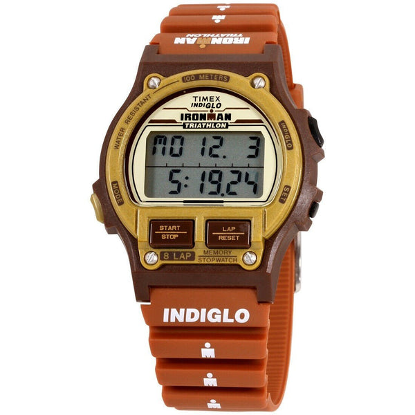 Timex Men's T5K842 Ironman Triathlon 8 Brown Plastic Watch