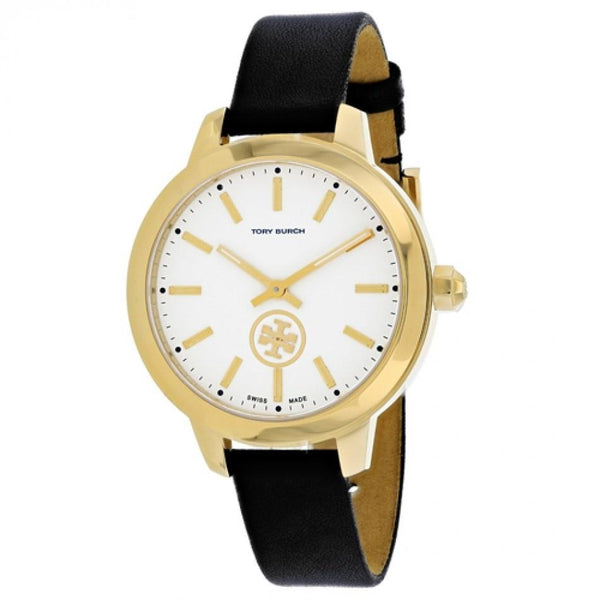 Tory Burch Women's TB1205 Collins Black Leather Watch