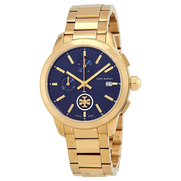 Tory Burch Women's TB1251 Collins Chronograph Gold-Tone Stainless Steel Watch