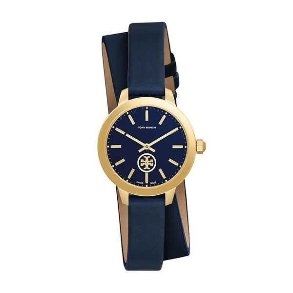 Tory Burch Women's TB1303 Collins Blue Leather Watch