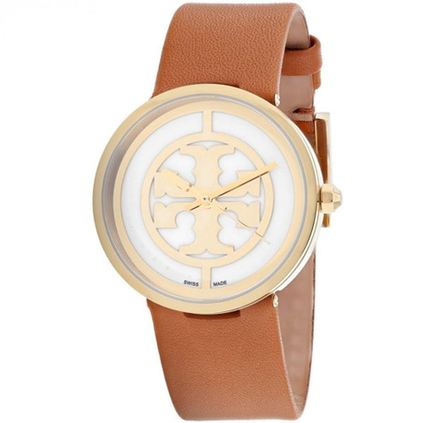 Tory Burch Women's TB4020 Reva Brown Leather Watch