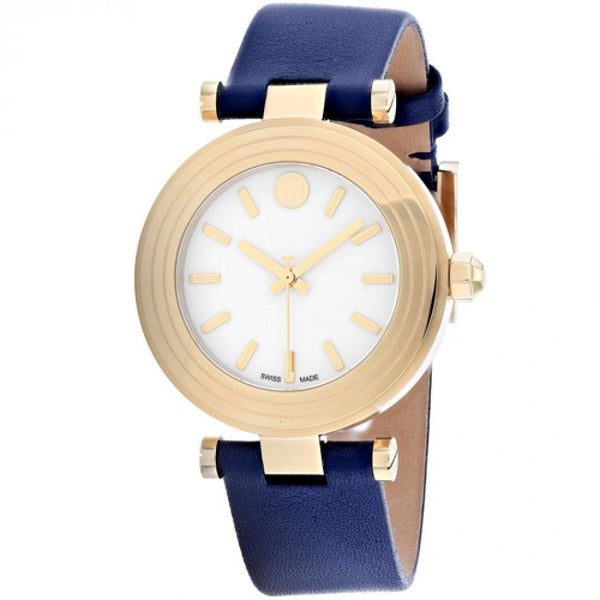 Tory Burch Women's TB9001 Classic T Blue Leather Watch