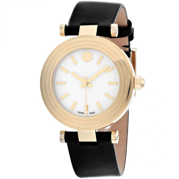 Tory Burch Women's TB9003 Classic T Black Leather Watch