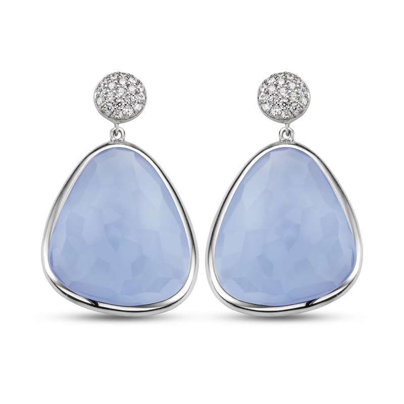 LIGHT BLUE STONE EARRINGS