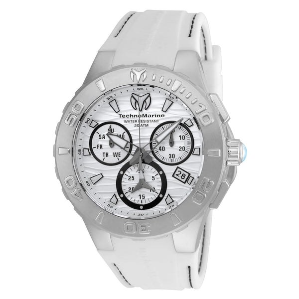 TechnoMarine Men's TM-115074 Cruise Medusa Chronograph White Silicone Watch