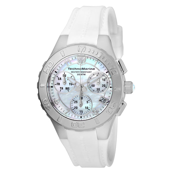 TechnoMarine Women's TM-115083 Cruise Medusa Chronograph White Silicone Watch