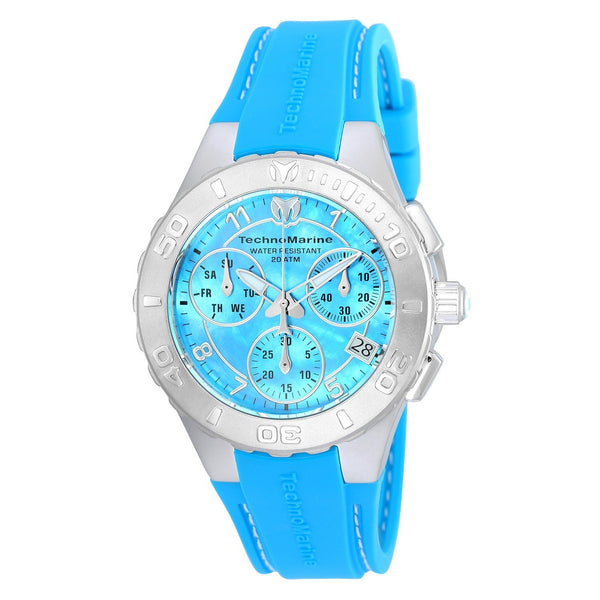 TechnoMarine Women's TM-115084 Cruise Medusa Chronograph Blue Silicone Watch