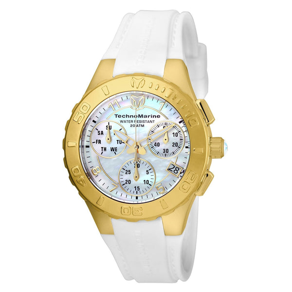 TechnoMarine Women's TM-115088 Cruise Medusa Chronograph White Silicone Watch
