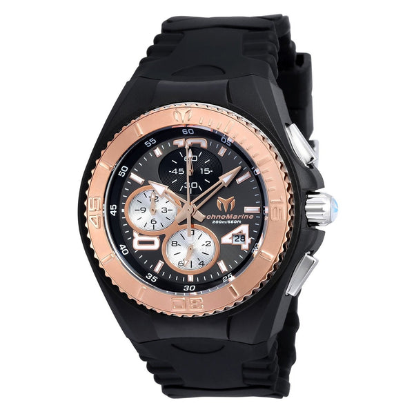 TechnoMarine Women's TM-115101 Cruise JellyFish Chronograph Black Silicone Watch