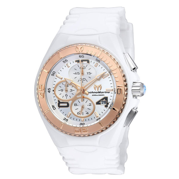 TechnoMarine Women's TM-115104 Cruise JellyFish Chronograph White Silicone Watch