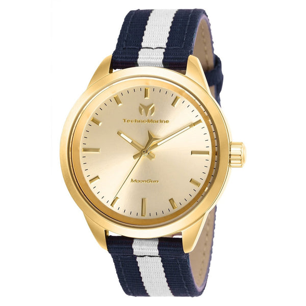 TechnoMarine Women's TM-117006 Moonsun Blue and White Riffle Watch