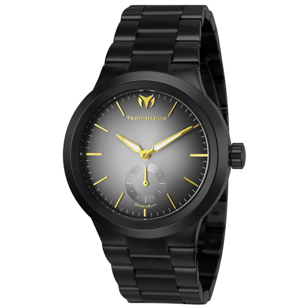 TechnoMarine Men's TM-117024 Moon Sun Black Stainless Steel Watch