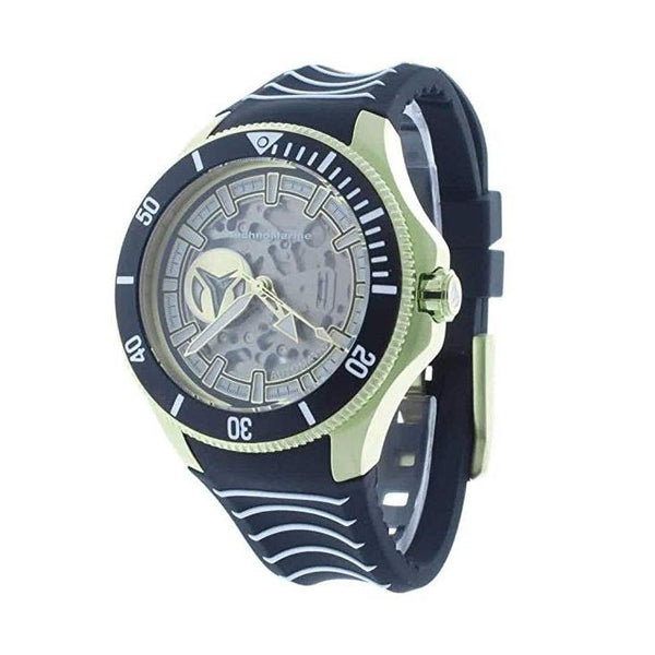 TechnoMarine Men's TM-118023 Automatic Black and White Leather Watch