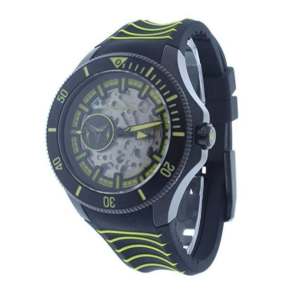 TechnoMarine Men's TM-118026 Automatic Black and Yellow Silicone Watch