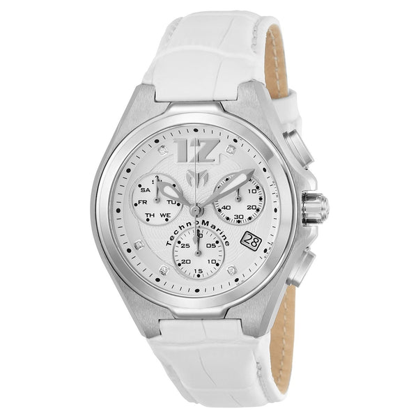 TechnoMarine Men's TM-215016 Manta White Leather Watch