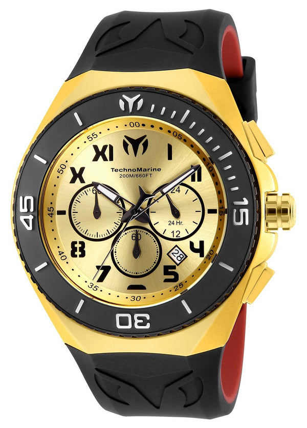 TechnoMarine Men's TM-215067 Manta Ocean Black Silicone Watch