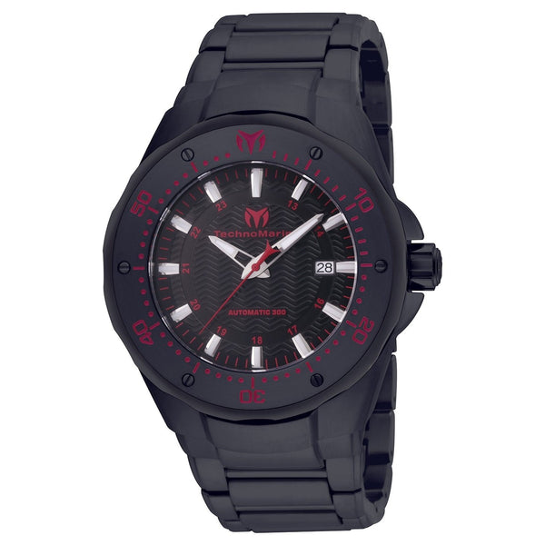 TechnoMarine Men's TM-215097 Sea Manta Automatic Black Stainless Steel Watch