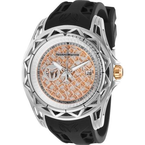 TechnoMarine Men's TM-318012 Cruise Automatic Black Silicone Watch