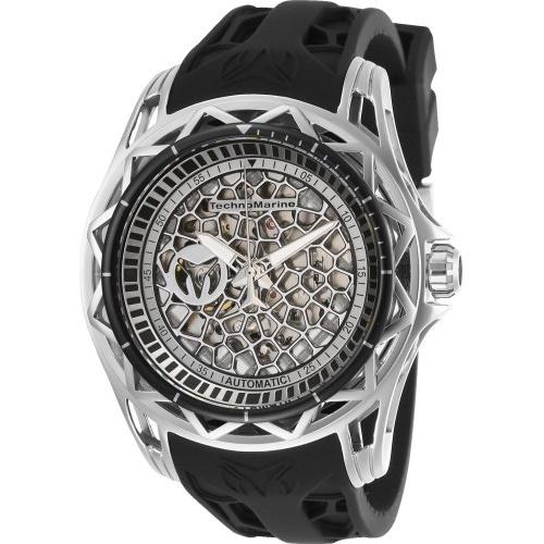 TechnoMarine Men's TM-318024 Cruise Automatic Black Silicone Watch