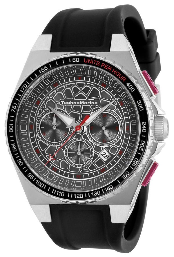 TechnoMarine Men's TM-318063 Black Silicone Watch
