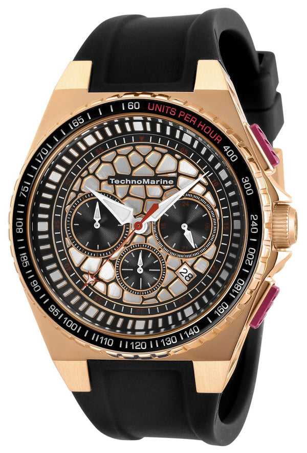 TechnoMarine Men's TM-318070 Black Silicone Watch