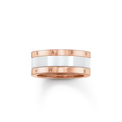 Cool Ceramic Ring (Rose-Gold/White)