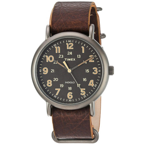 Timex Men's TW2P85800 Weekender Brown Leather Watch