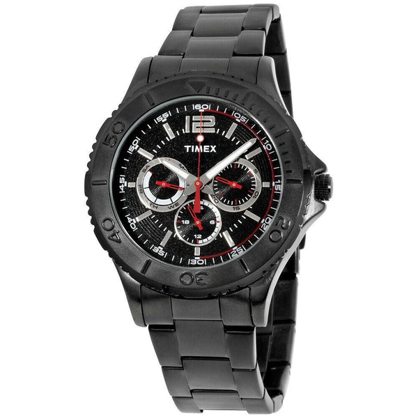 Timex Men's TW2P87700 Taft Street Chronograph Black Stainless Steel Watch