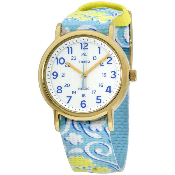 Timex Women's TW2P90100 Weekender Multicolored Canvas Watch