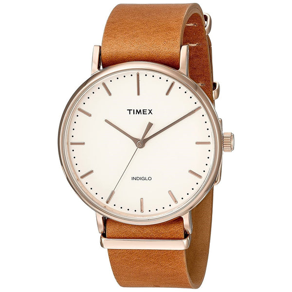 Timex Unisex TW2P91200 Weekender Brown Leather Watch