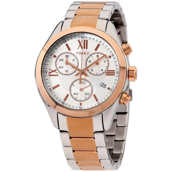 Timex Women's TW2P93800 City Chronograph Two-Tone Stainless Steel Watch