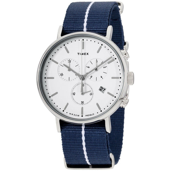 Timex Men's TW2R27000 Weekender Fairfield Chronograph Two-Tone Canvas Watch