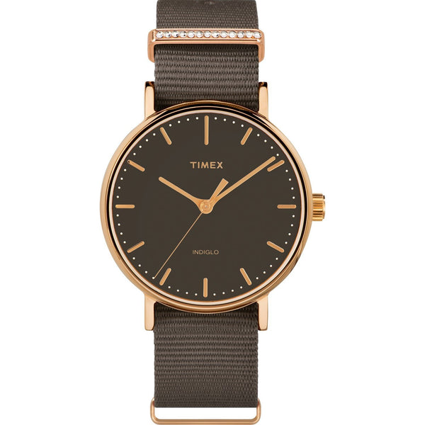 Timex Women's TW2R48900 Fairfield Brown Canvas Watch