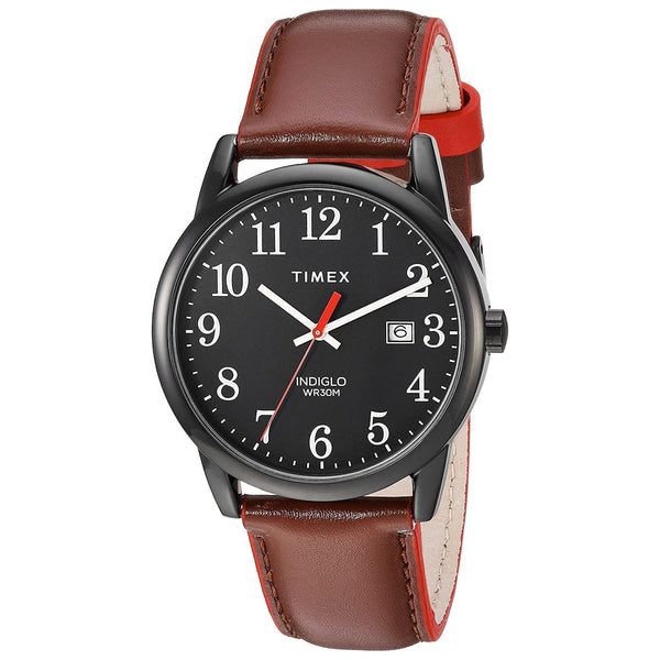 Timex Men's TW2R62300 Easy Reader Brown Leather Watch