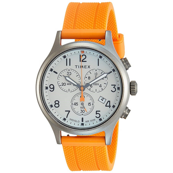Timex Men's TW2R67300 Allied Chrono Chronograph Orange Silicone Watch