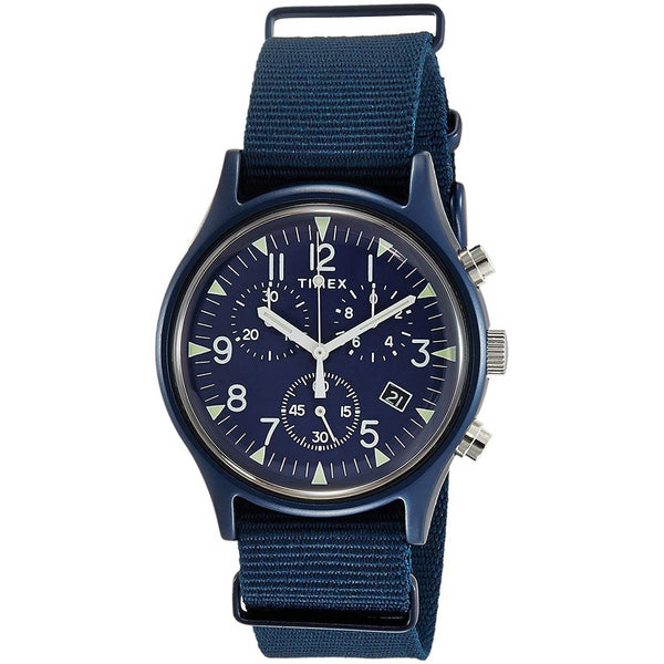 Timex Men's TW2R67600 MK1 Chronograph Blue Canvas Watch