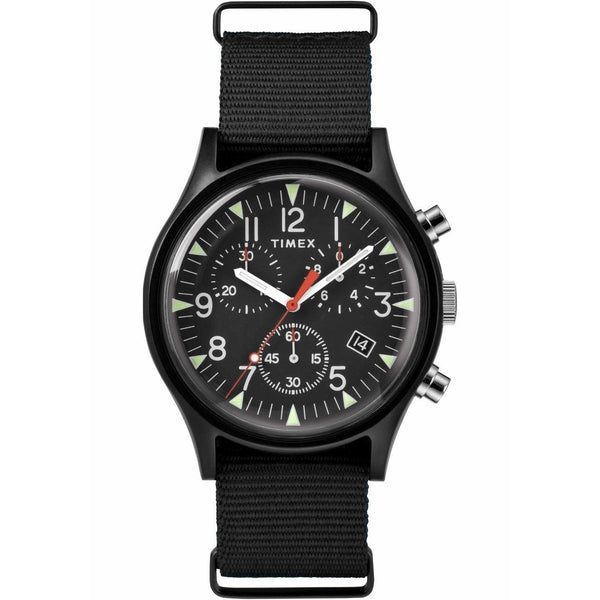 Timex Men's TW2R67700 MK1 Chronograph Black Canvas Watch