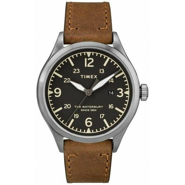 Timex Men's TW2R71200 The Waterbury Brown Leather Watch