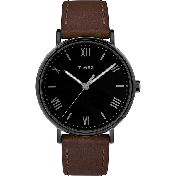 Timex Men's TW2R80300 Southview Brown Leather Watch