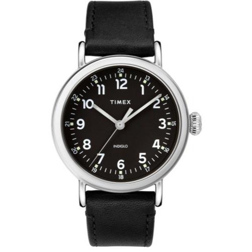 Timex Men's TW2T20200 Standard Black Leather Watch